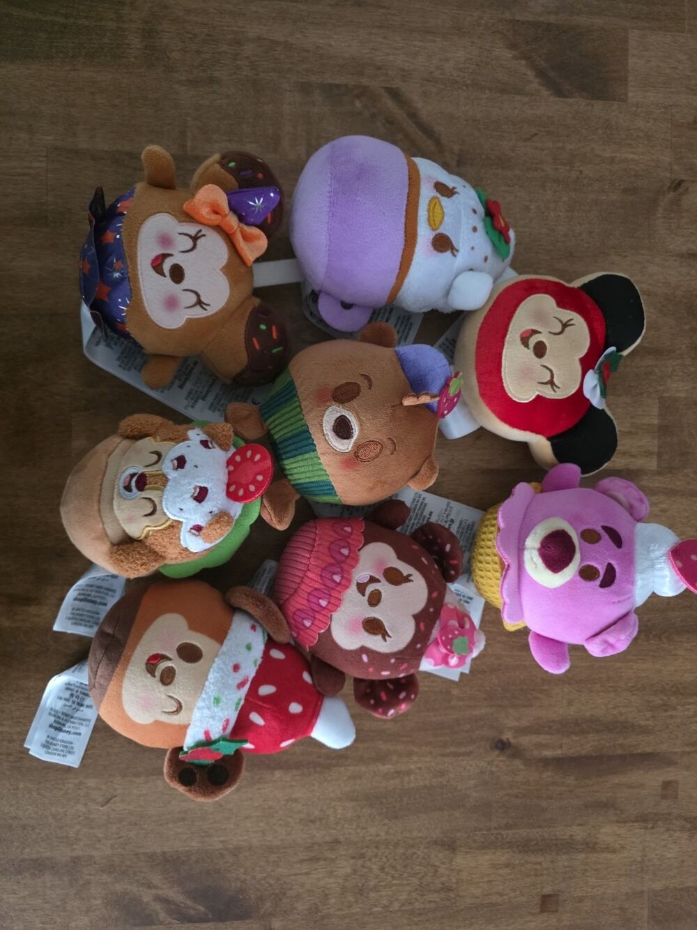 Disney Munchlings Mini Plush Lot of 8 Variety Treats Sweets Characters